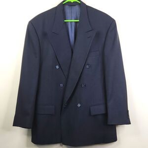 Givenchy Monsieur Double Breasted Wool Sport Coat Blazer Made In USA 42